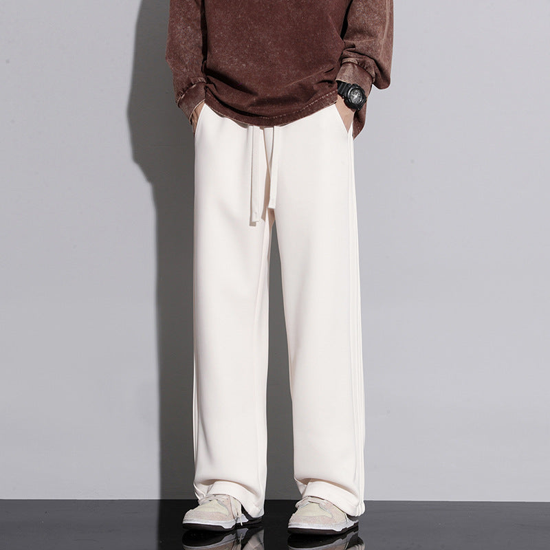 Pants Men Spring Autumn Casual Loose Straight Leg Wide Leg Dropping Sensation Sweatpants High-end Style Pants
