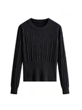 Knit Two-Piece Set Dress, Waist-Cinching Relaxed Fit Long Dress for Women