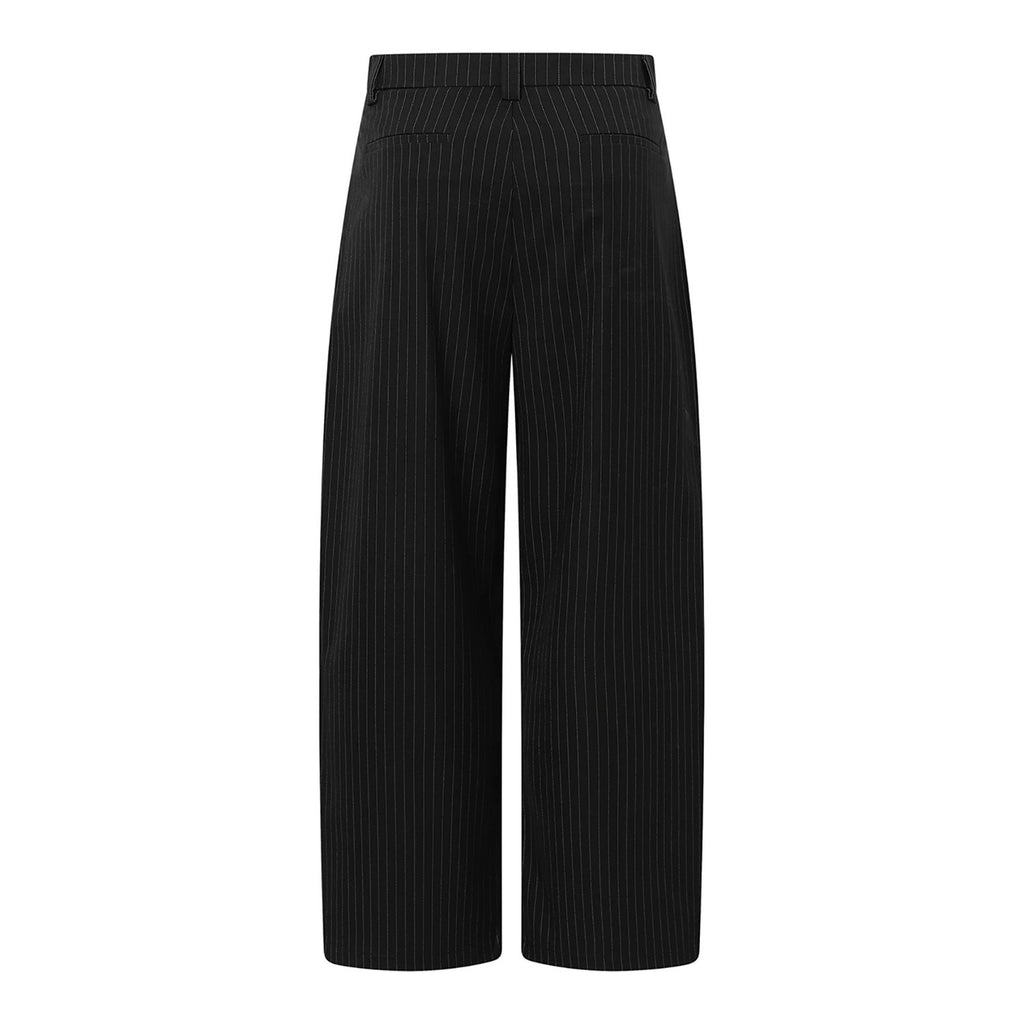 Vertical Stripe Drape Suit Pants