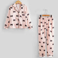 Children's Pajamas Set Two piece Autumn Silk Cute Cartoon Long Sleeve Girls' Home Wear