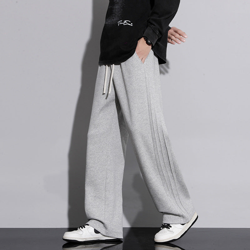 Pants Men Spring Autumn Casual Loose Straight Leg Wide Leg Dropping Sensation Sweatpants High-end Style Pants